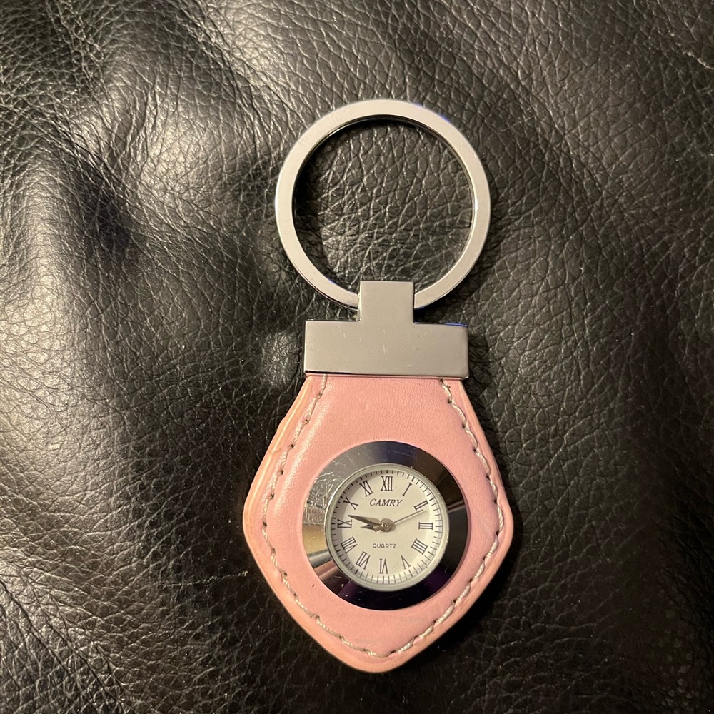 Pink Leather Keychain Watch - Camry